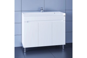 Тумба с раковиной напольная Санта Лондон 100 белый