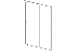 Душевая дверь в нишу Vincea Alpha VDS-3AL110MT 110 см, стекло текстурное, хром - 3