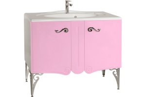 Тумба с раковиной Bellezza Эстель 100 розовая