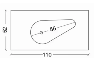 Раковина - столешница Armadi Art NeoArt Corian Drop 110 белый - 3