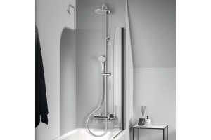 BC749AA душевая система Idealrain Eco Cerafine O с настенным смесителем для ванны CERAFIN (хром) - 3