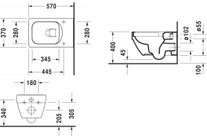 Унитаз подвесной Duravit Vero Air с крышкой, белый (2525090000) - 2