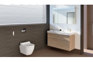 Крышка-сиденье Geberit AquaClean Tuma Comfort вставка черное стекло, с функцией биде 146.274.SJ.1 - 3