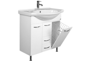 Комплект мебели Onika Моника 75 с бельевой корзиной белый  - 3