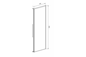 Боковая стенка Vincea Slim-N 90х195 профиль хром текло прозрачное - 3