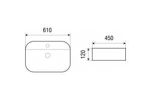 Раковина накладная Weltwasser WW ELBACH 2205 61 белый (10000003826) - 2