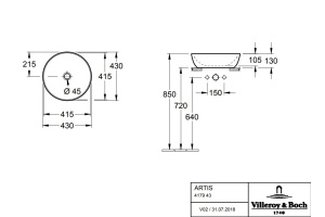 Мебельная раковина Villeroy & Boch Artis 43 Cedar (417943BCW5) - 3