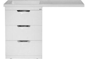 Мебель для ванной Misty Куба 60 белая, под стиральную машину - 3