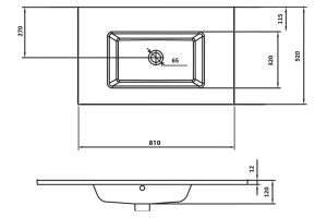 Раковина-столешница Armadi Art Monaco 80 золото - 3