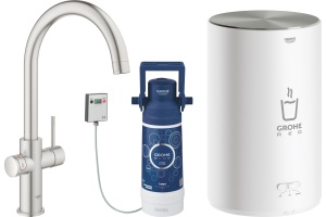 Смеситель Grohe Red II Duo 30083DC1 для кухонной мойки, с водонагревателем