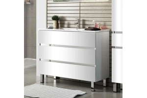 Комплект мебели Sanvit Кубэ-3 80 белый глянец - 2