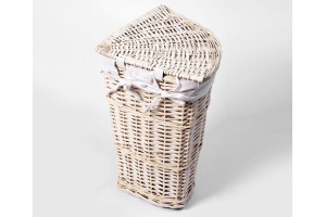 Корзина для белья Wasserkraft Vils WB-560-L белая, большая, угловая - 2