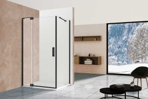 Душевой уголок Vincea Extra 90х100 профиль черный стекло прозрачное - 2