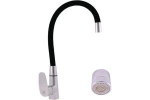 Смеситель для кухни Rav Slezak Amur с гибким изливом хром - черный матовый - 2