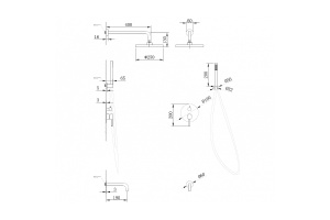 Душевая система Abber Wasser Kreis хром - 2