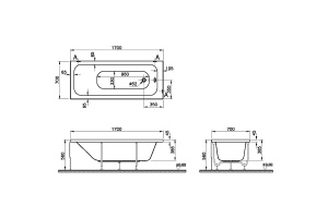 Акриловая ванна VitrA Optimum Neo 170х70 белая - 3