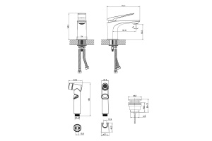 Смеситель Lemark Allegro с гигиеническим душем LM5916CW - 2