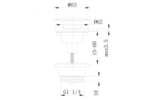 Донный клапан Abber хром - 2