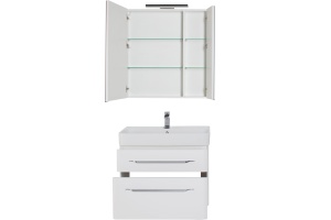 Мебель для ванной Aquanet Виченца 80 белый глянец - 3