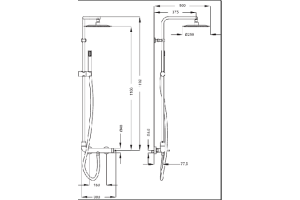 Душевая стойка Cezares Eco хром (ECO-CD-01-Cr) - 2