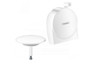 Внешняя часть излива hansgrohe Exafill S на ванну с набором для слива и перелива 58117700, белый матовый