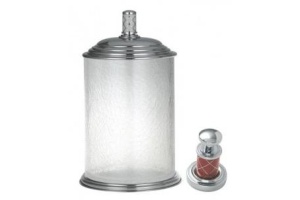 Ведро для мусора Boheme Murano хром с красным