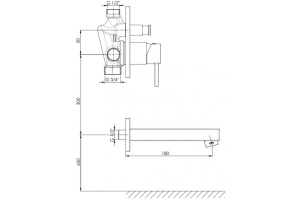 Смеситель для ванны с душем GPD Quadro хром - 2