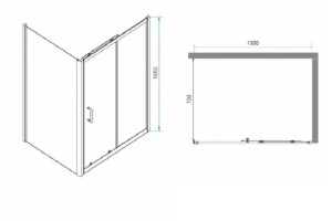 Душевой уголок RGW Passage PA-74 130x70 профиль хром стекло прозрачное - 3