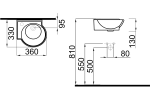 Рукомойник STWORKI 36 K0201-0367 L - 2