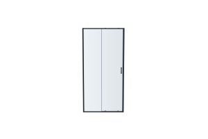 AQ ARI RA 12020BL Душевая дверь двухэлементная, раздвижная1200x2000 профиль черный, стекло прозрачное