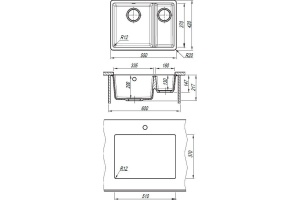 Мойка из гранита Florentina Вега бежевый (22.325.D0510.202) - 2