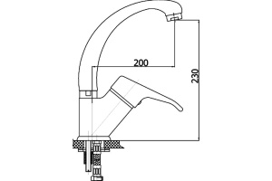 Смеситель для кухни GPD Kalipso хром - 2