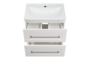 Тумба с раковиной Misty Марта 60 белая глянцевая - 2