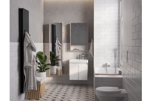 Комплект мебели Aquaton Сканди Doors 55 Белый глянец Дуб верона - 2