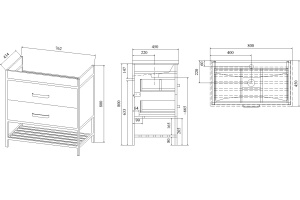 Тумба для комплекта Sanflor Норд 80 - 3