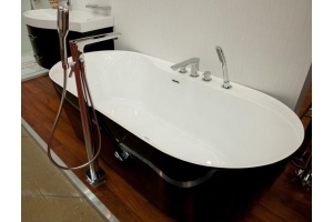 Акриловая ванна BelBagno BB14-NERO/BIA - 3