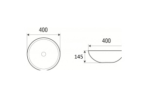Раковина накладная Weltwasser WW ELBACH 3003 40 белый (10000003852) - 2