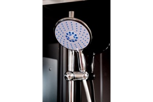 Душевая кабина Deto B 100х100 хром (B10BLACK) - 3