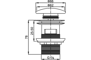 Донный клапан для раковины Cezares CZR-SAT7-Bi белый - 2