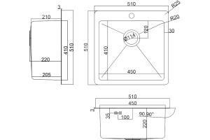 Мойка кухонная Zorg Inox HD 5151 - 2
