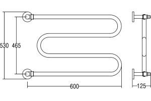 Водяной полотенцесушитель Margaroli   золото (402GO) - 2