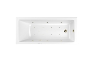 Ванна акриловая WHITECROSS Wave Slim Relax 160x70 с гидромассажем белый - бронза