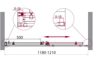 Душевая дверь BelBagno Acqua 120 профиль хром (ACQUA-BF-1-120-C-Cr) - 3