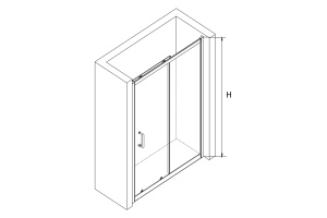 Душевая дверь 120*195 RGW PA-14 W Белый/Прозрачное/6 мм (118-122) (EasyClean) - 2