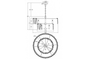 Подвесная люстра Maytoni Puntes MOD043PL-12CH - 3