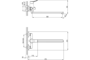 Смеситель Milardo Amplex AMPSB02M10 универсальный - 3