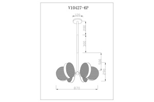 Люстра на штанге Moderli Bari V10427-6P - 3