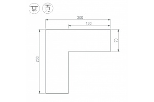 Коннектор L-образный внешний Arlight SL-Line-6070 030140 - 3
