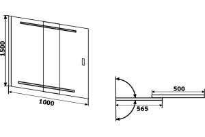 Шторка на ванну RGW Screens SC-44 100х150 профиль хром - 2