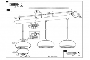 Подвесной светильник Eglo Rocamar 94593 - 3